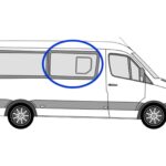 Mercedes Sprinter MWB:LWB:XLWB O:S:F Sliding Window in Privacy Tint