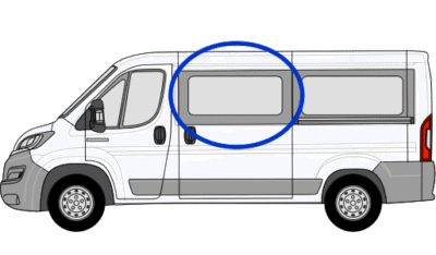 Peugeot Boxer N/S/F Sliding Window in Privacy Tint (MWB/LWB/Extra LWB)