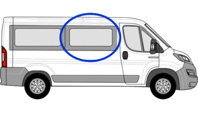 Citroen Relay O/S/F sliding Window in Privacy Tint (MWB/LWB/Extra LWB)