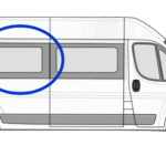 Fiat Ducato O/S/M Fixed Window in Privacy Tint LWB (L3) 1