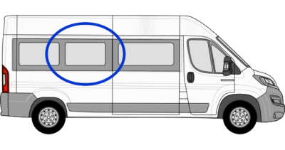 Fiat Ducato O/S/M Fixed Window in Privacy Tint LWB (L3)