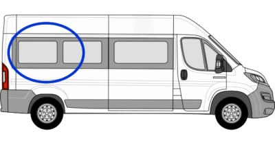 Citroen Relay O/S/R Fixed Window in Privacy Tint (Extra LWB)