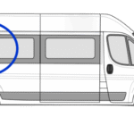 Fiat Ducato O/S/R Fixed Window in Privacy Tint (Extra LWB) 1