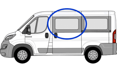 Citroen Relay N/S/F Fixed Window in Privacy Tint (SWB)