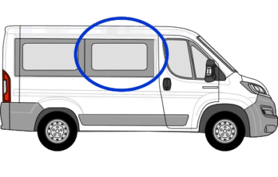 Fiat Ducato O/S/F Fixed Window in Privacy Tint (SWB)
