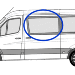 Volkswagen Crafter N/S/F Sliding Window in Privacy Tint MWB/LWB 1