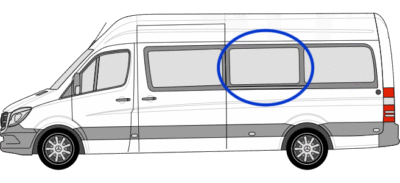 Volkswagen Crafter N/S/M Fixed Window in Privacy Tint LWB