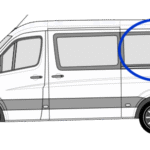 Mercedes Sprinter N/S/R Fixed Window in Privacy Tint MWB 1