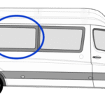 Volkswagen Crafter O/S/M Fixed Window in Privacy Tint LWB 1