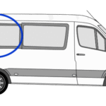 Volkswagen Crafter O/S/R Fixed Window in Privacy Tint MWB 1
