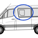 Volkswagen Crafter N/S/F Sliding Window in Privacy Tint SWB 1