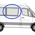 Volkswagen Crafter O/S/F Fixed Window in Privacy Tint SWB 1