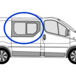 Vauxhall Vivaro O/S/F Opening Window in Privacy Tint 1