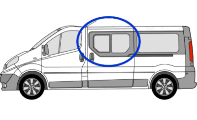 Vauxhall Vivaro N/S/F Opening Window in Privacy Tint 1 Vauxhall Vivaro N/S/F Opening Window in Privacy Tint