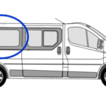 Nissan Primastar O/S/R (Rear) Fixed Window in Privacy Tint LWB 1