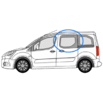 Citroen Berlingo N/S/F Fixed Window in Privacy Tint 1