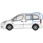 Citroen Berlingo N/S/R Fixed Window in Privacy Tint 1