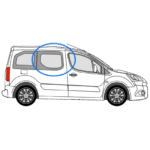 Peugeot Partner O/S/F Fixed Window in Privacy Tint 1