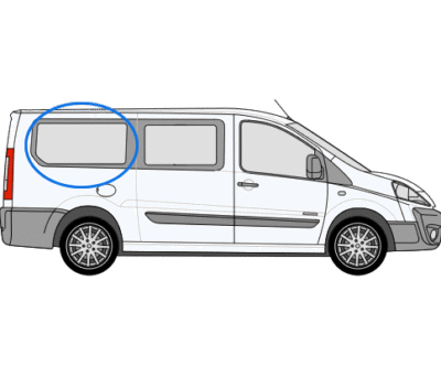 Peugeot Expert O/S/R Fixed Window in Privacy Tint (LWB) 1 Peugeot Expert O/S/R Fixed Window in Privacy Tint (LWB)