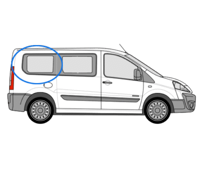 Fiat Scudo O/S/R Fixed Window in Privacy Tint (SWB) 1 Fiat Scudo O/S/R Fixed Window in Privacy Tint (SWB)