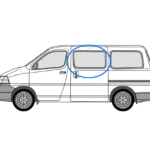 Toyota Hiace N/S/F Fixed Window in Privacy Tint 1