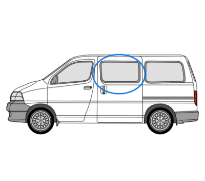 Toyota Hiace N/S/F Fixed Window in Privacy Tint