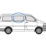 Toyota Hiace O/S/F Fixed Window in Privacy Tint 1