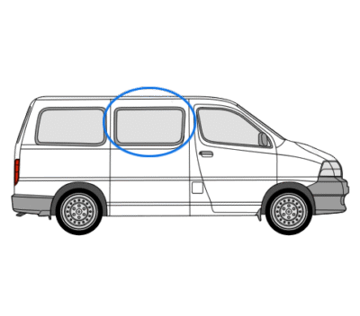 Toyota Hiace O/S/F Fixed Window in Privacy Tint