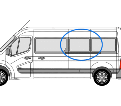 Renault Master 2010> N/S/M LWB Fixed Window In Privacy Tint 1 Renault Master 2010> N/S/M LWB Fixed Window In Privacy Tint