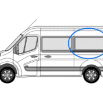 Renault Master 2010> N/S/R MWB Fixed Window In Privacy Tint 1