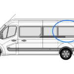 Renault Master 2010> N/S/R LWB Fixed Window In Privacy Tint 1
