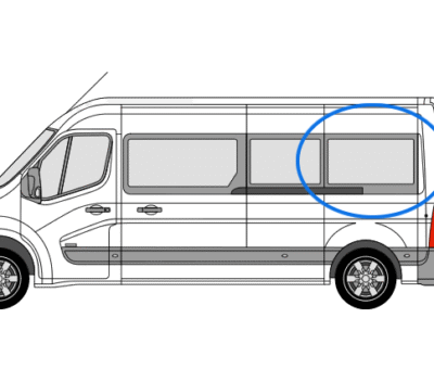 Renault Master 2010> N/S/R LWB Fixed Window In Privacy Tint 1 Renault Master 2010> N/S/R LWB Fixed Window In Privacy Tint