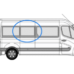 Renault Master 2010> O/S/M LWB Fixed Window In Privacy Tint 1