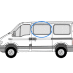 Renault Master 1997 > 2010 N/S/F (SWB/MWB/LWB) Fixed Window In Privacy Tint 1