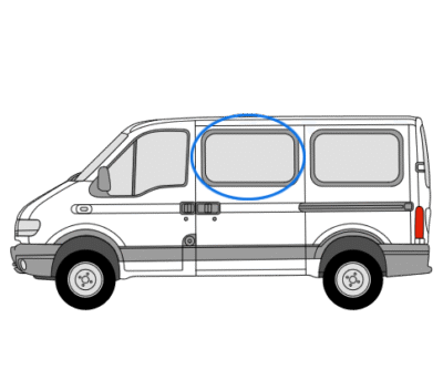 Renault Master 1997 > 2010 N/S/F (SWB/MWB/LWB) Fixed Window In Privacy Tint