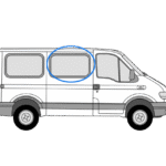 Renault Master 1997 > 2010 O/S/F (SWB/MWB/LWB) Fixed Window In Privacy Tint 1