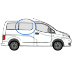 Nissan NV200 O/S/F Opening Window in Privacy Tint 1