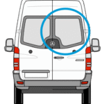 Volkswagen Crafter Offside Back Door Glass In Privacy Tint 1