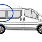 Vauxhall Vivaro O/S/R (Rear) Fixed Window in Privacy Tint SWB FOR SLIDING DOOR 1