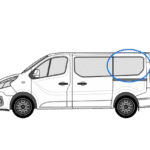 Renault Trafic X82 (2014 >) N/S/R (Rear) Fixed Window in Privacy Tint SWB 1