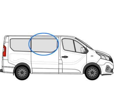Nissan Primastar X82 (2014 >) O/S/F Opening Window in Privacy Tint