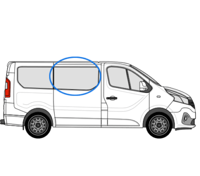 Fiat Talento X82 (2014 >) O/S/F Opening Window in Privacy Tint