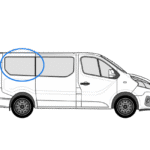 Renault Trafic X82 (2014 >) O/S/R (Rear) Fixed Window in Privacy Tint LWB 1