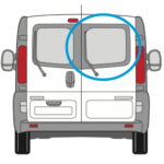 Renault Trafic Offside Back Door Glass In Privacy Tint 1