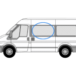 Ford Transit N/S/F Opening Window in Privacy Tint (MWB) 1