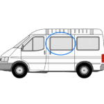 Ford Transit N/S/F Opening Window in Privacy Tint SWB 1