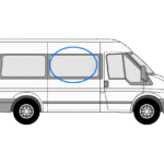 Ford Transit O/S/F Opening Window in Privacy Tint (MWB) 1