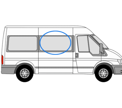Ford Transit O/S/F Fixed Window in Privacy Tint (MWB)
