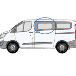 Ford Transit Custom N/S/F Fixed Window in Privacy Tint (SWB/LWB) 1