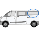 Ford Transit Custom N/S/R Fixed Window in Privacy Tint (LWB) 1